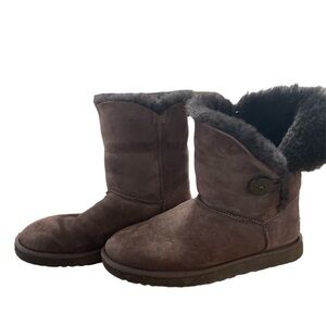 UGG Australia brown suede wool pull over booties size 10